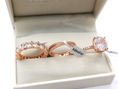 Maxine 3PC 6.5Ct Cushion Cut Ring Set With Classic Wedding Bands sz 5.5 Simulate - Image 1 of 4