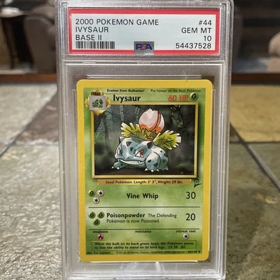 Pokémon TCG Ivysaur Base Set 2, Uncommon Card 44/130 PSA 10! - Image 1 of 2