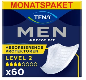 TENA MEN Absorbierende Protektoren,Level 2 - 60 Einlagen im Monatspaket (6 x 10) - Picture 1 of 1