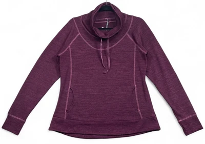 Suéter Pullover Kuhl Lea Para Mujer L Púrpura Capucha Cuello Elastizado Bolsillo Exterior Foto 1 de 4