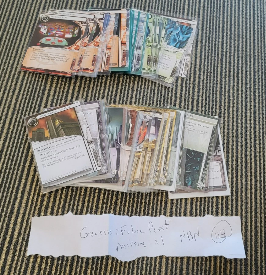Android Netrunner - Genesis Cycle - Future Proof - NM - Missing x1 NBN (#114) - Image 1 of 1