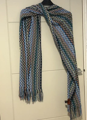 Missoni Scarf Zigzag 50% Wool Multicoloured 188cm Long WORN ONCE - Image 1 of 4