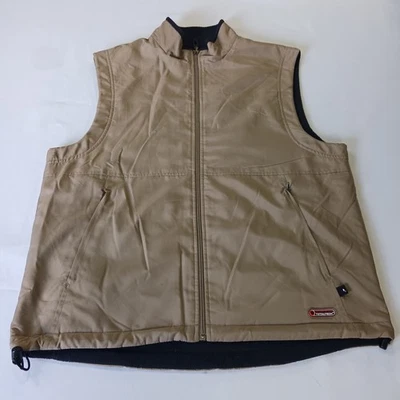 Grand Slam Total Tech Mens Brown/Black Reversible Full Zip Golf/Casual Vest Sz M - Image 1 of 4