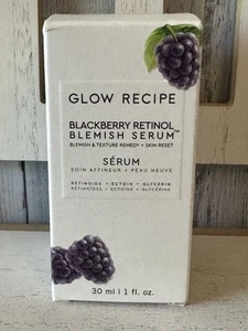 GLOW REZEPT Brombeer Retinol Unreinheiten Serum 1oz Neu im Karton FabFitFun Anti-Aging - Bild 1 von 5
