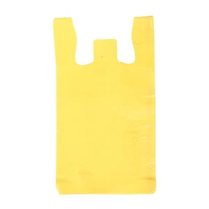 SSWBasics Yellow Plastic T-Shirt Shopping Bags - Case of 1,000 - 11 ½” 6" - Picture 1 of 2