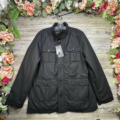 Chaqueta Militar Rock & Republic Negra Para Hombre Grande 42R NUEVA CON ETIQUETAS $150 Foto 1 de 4