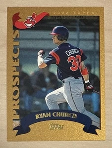 RYAN CHURCH RC - 2002 Topps Traded GOLD [0945/2002] #T243 - CLEVELAND INDIANS - Picture 1 of 2