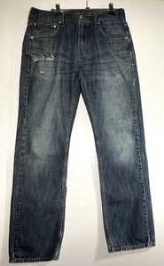 Pantalones de mezclilla Levi's 527 para hombre talla 32x32 azul ajustados corte bota flexible lavado a la piedra - Imagen 1 de 7