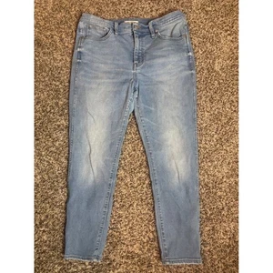 Madewell 10 High Rise Skinny Crop Jeans Damen Gr. 31 Blau Denim - Bild 1 von 10