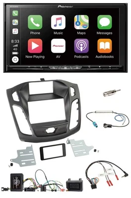 Pioneer 2DIN Lenkrad USB DAB DVD Bluetooth Autoradio für Ford Focus 2011-2014 - Bild 1 von 4