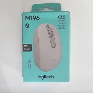 Logitech Mini Wireless Bluetooth Mouse M196 Ambidextrous IR LED 1000 DPI Grey - Picture 1 of 3