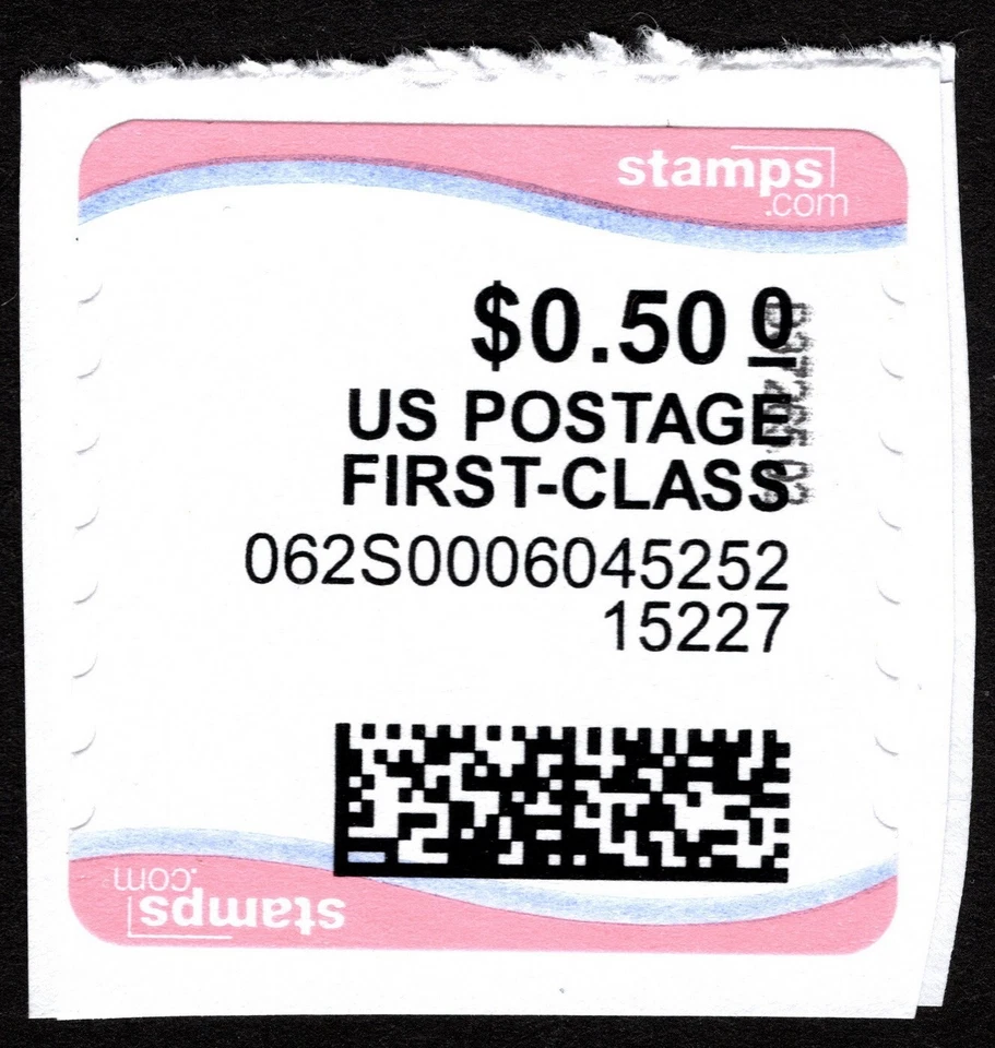 US Stamp Scott # 1CVP106 Computer Vended Postage - Wavy Lines - Postally Used - Image 1 of 1