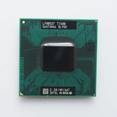 Intel Core 2 Duo Mobile T7600 2.33 GHz 4M 667 Dual-Core Processor Socket M SL9SD - Image 1 of 2