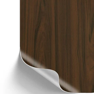 [12,11€/m²] Selbstklebende Folie Tapete Klebefolie Möbel Küche Holzoptik Walnuss - Bild 1 von 3