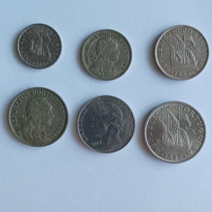 Monedas de Portugal, juego de 6, de 1959 a 1984, de 0,5 a 25 escudos - Picture 1 of 2