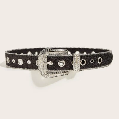Cintura Da Donna Con Strass Western Cowgirl Lucida Bling Decorativa - Immagine 1 di 4