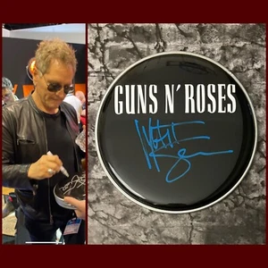 Baterista de GFA Guns N' Roses * MATT SORUM * Firmado 10" PRUEBA DE BATERÍA M3 certificado de autenticidad - Imagen 1 de 4