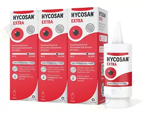 Hycosan Extra Preservative Free Eye Drops - Soothing Relief of Dry Eyes - 3 PACK - Picture 1 of 5