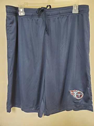 0725 Mens NFL TENNESSEE TITANS Polyester Jersey Pockets SHORTS Embroidered BLUE Cover