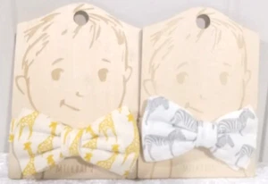 Milkbarn Boy Yellow Giraffe Bow Tie & Gray Zebra - Picture 1 of 5