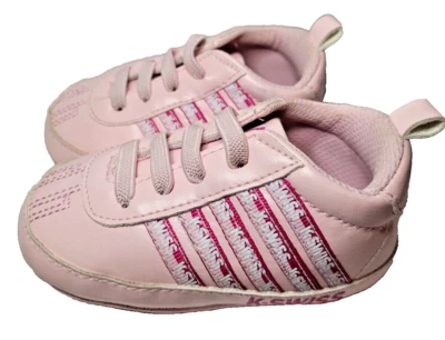 NUEVO Bebé KSWISS Rosa Tenis Cuna Zapatos Talla 3 Foto 1 de 4