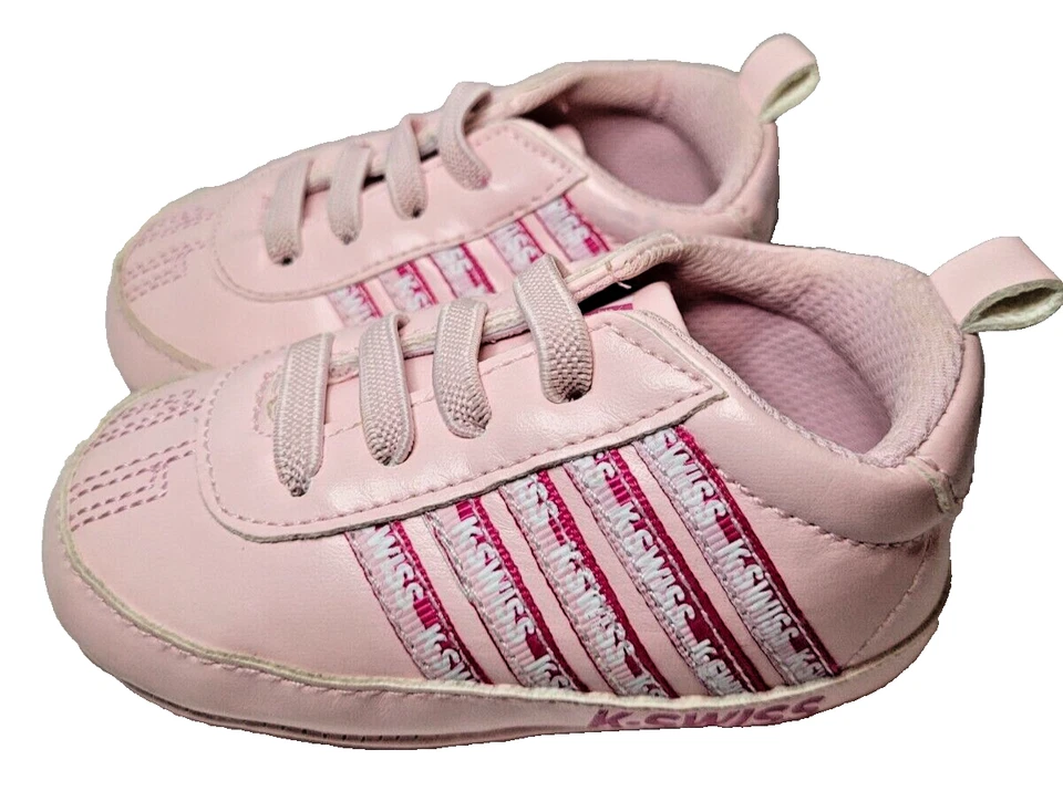 NEW Baby KSWISS Pink Sneakers Crib Shoes Size 3 - Image 1 of 4