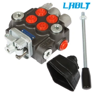 LABLT 2 carrete 11 GPM válvula de control hidráulico cargador tractor de doble acción BSPP - Imagen 1 de 9