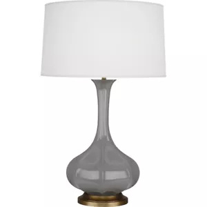 Robert Abbey Pike 1 Light Table Lamp, Smoky Taupe/Aged Brass - ST994 - Picture 1 of 1