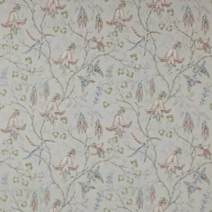 Colefax & Fowler Trailing Botanical Floral Print Fabric- Cristabel Aqua 3.50 yds - Picture 1 of 6
