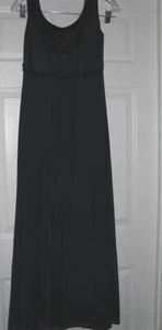 Michealangelo Ladies navy formal gown size 4 womens dress floor length beaded - Picture 1 of 8