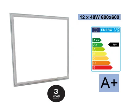 12x48W LED Panel Light Recessed Celing (Cool White 6500 K) 600 x 600 x 10mm - Image 1 of 4