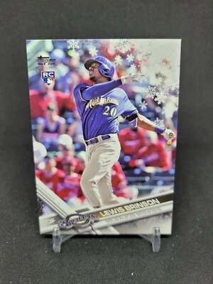 Lewis Brinson 2017 Topps Holiday Mega RC ROOKIE HMW82 - Image 1 of 2