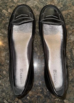 Sperry Negro Mujer’s Slip On Comfort Us Talla 10 Cuero Estilo 9557067 Ch72 Foto 1 de 4