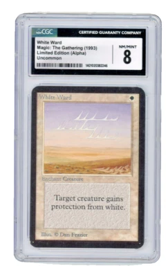 1993 Magic the Gathering MtG LIMITED EDITION  Alpha  WHITE WARD CGC 8  - Image 1 of 2