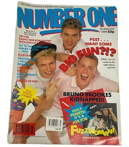Vintage RARE Number One British Music Magazine AUG 1989,Big Fun,Aisling,Paris Gr - Foto 1 di 12