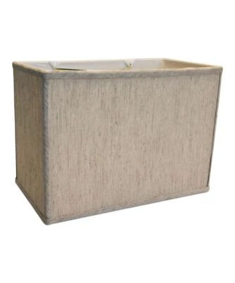 Rectangular Drum Lampshade (6.5x12) (6.5x12) x 9 Softback Textured Oatmeal - Image 1 of 4