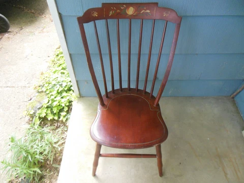 Vintage Curtis Products Reproduction of American Colonial Chair Ashburnham Mass Cover