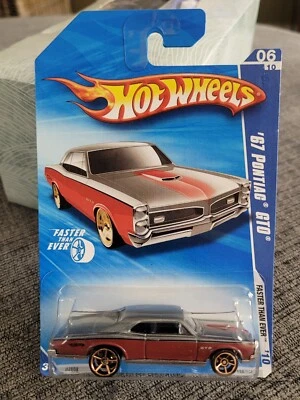 Pontiac GTO #134 2010 Hot Wheels Faster Than Ever 67 granate/gris Foto 1 de 4