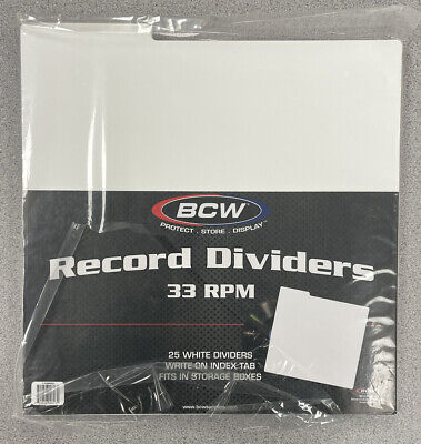 BCW 33 RPM Record Dividers = 25. 1-33RPM-D. Package Damage Discount. • 26$