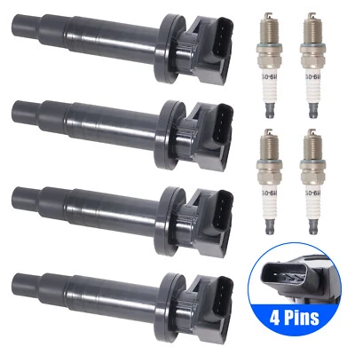 New Set 4 Ignition Coil & Spark Plug For 00-08 Toyota Corolla Matrix 1.8L UF247 Foto 1 de 4