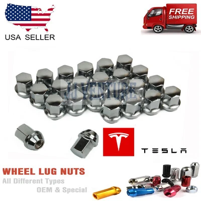 20PCS CHROME 14X1.5 LUG NUT [FITS: TESLA] - Image 1 of 3