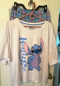 Disney Women's Size 3 X Large Stitch 2 Piece Sleep Pajama Set - Picture 1 of 6