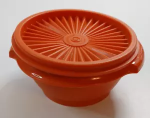 Tupperware Vintage Naranja One Touch 1323-14 Servalier Bowl con Tapa - Imagen 1 de 9
