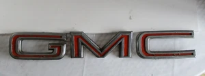 OEM Genuine GMC Front Emblem Large Red Reflective Chrome Silver Color 13” - Picture 1 of 2