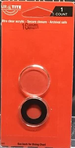 16mm Genuine Air Tite Coin Holder Capsule Black Ring for 1/10 Gold & Platinum - Picture 1 of 2