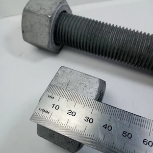 3pkt  1 1/4" 8UN x 300mm ASTM A193 A194 B7 2H Stud bolts Nuts NOS. - Picture 1 of 6