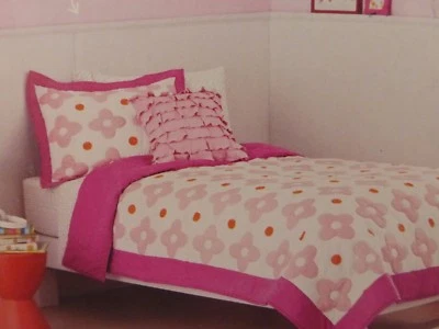 Juego de 2 edredones y farsa doble colección Circo Pink Flower Dot nuevo en paquete Foto 1 de 4