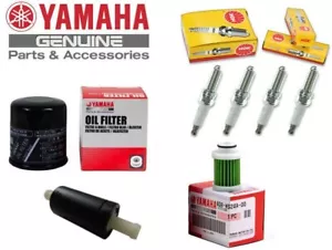 YAMAHA 2014+ F115 VF115 Tune-Up Maintenance Kit Oil Filter Fuel Spark Plugs - Foto 1 di 1