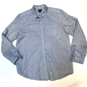 CPO Provisions Mens Shirt L Light Blue White Cotton Button Front Long Sleeve - Picture 1 of 6
