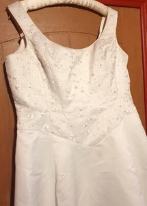 Plus Size Wedding Dress 22 Berkertex Brides Ivory Lace Sleeveless Zip Back - Imagen 1 de 8